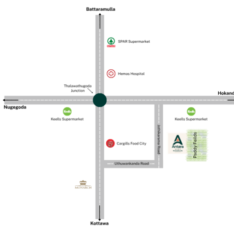 Antara Thalawathugoda - Road Map
